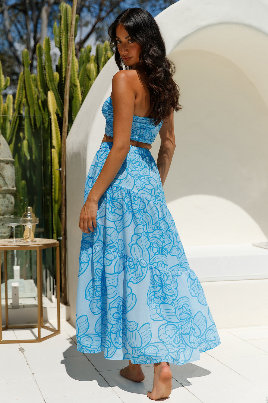 Horizon Waves Crop Top Blue-Roy Dress