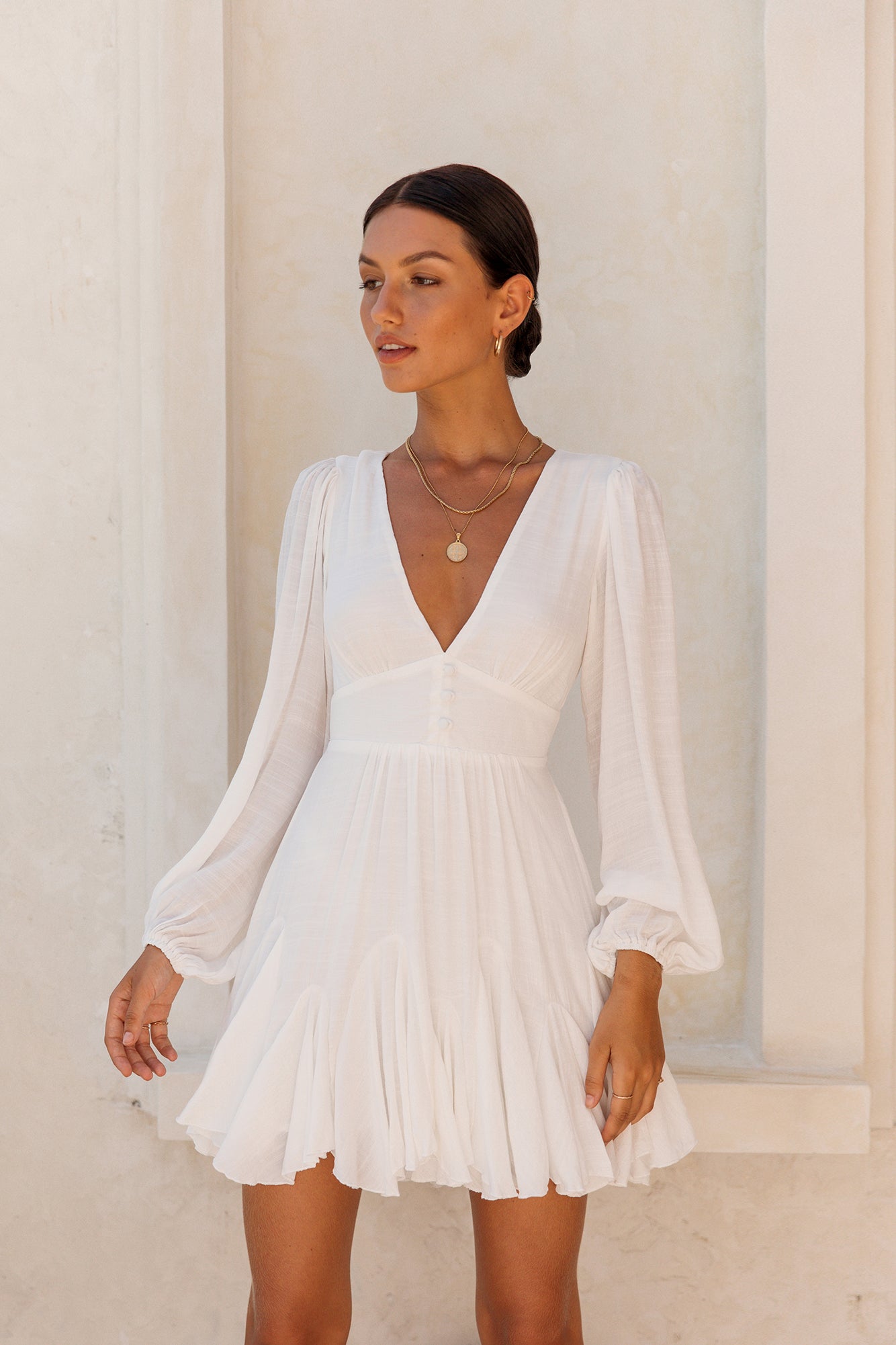 Going Solar Dress White-Roy Dress