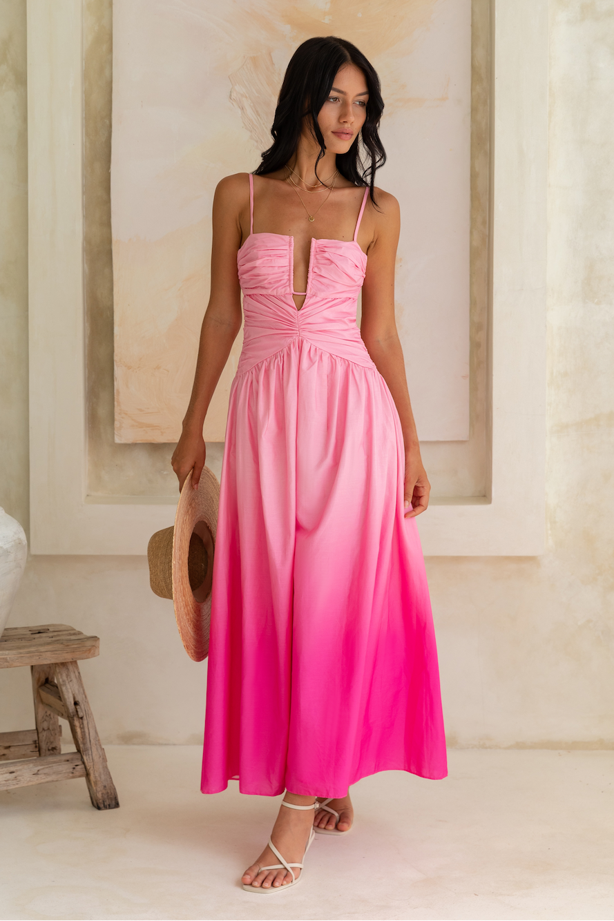Caramel Latte Maxi Dress Pink-Roy Dress