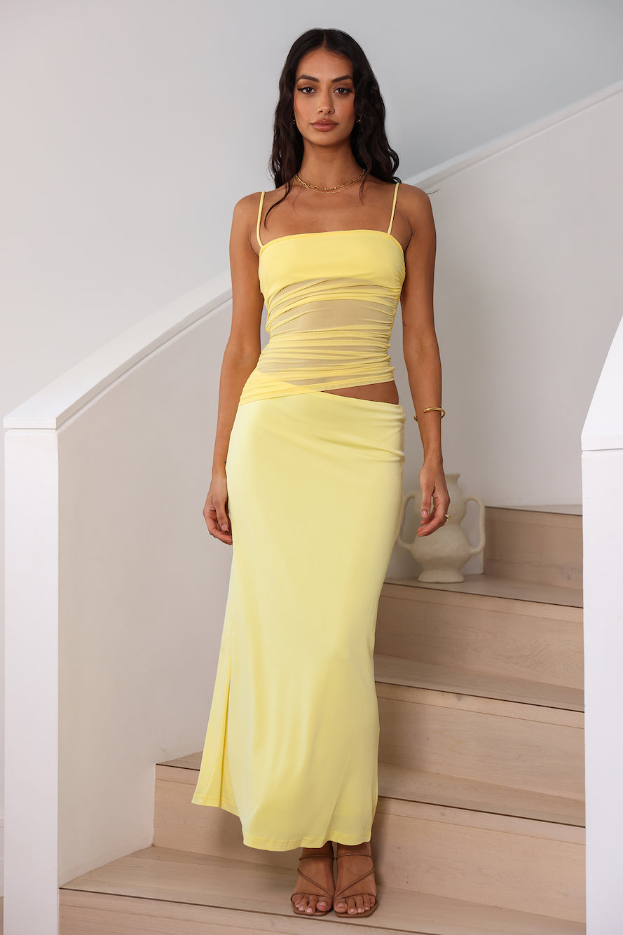 Belle Of The Ball Maxi Dress Yellow-Roy Dress