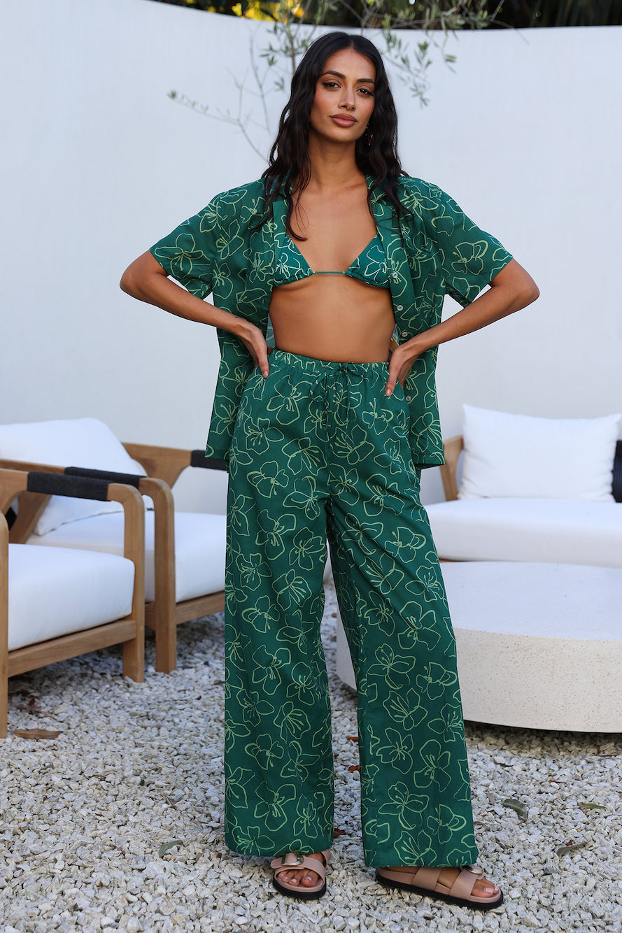 CHARLIE HOLIDAY Addison Pant Relaxed Floral-Roy Dress