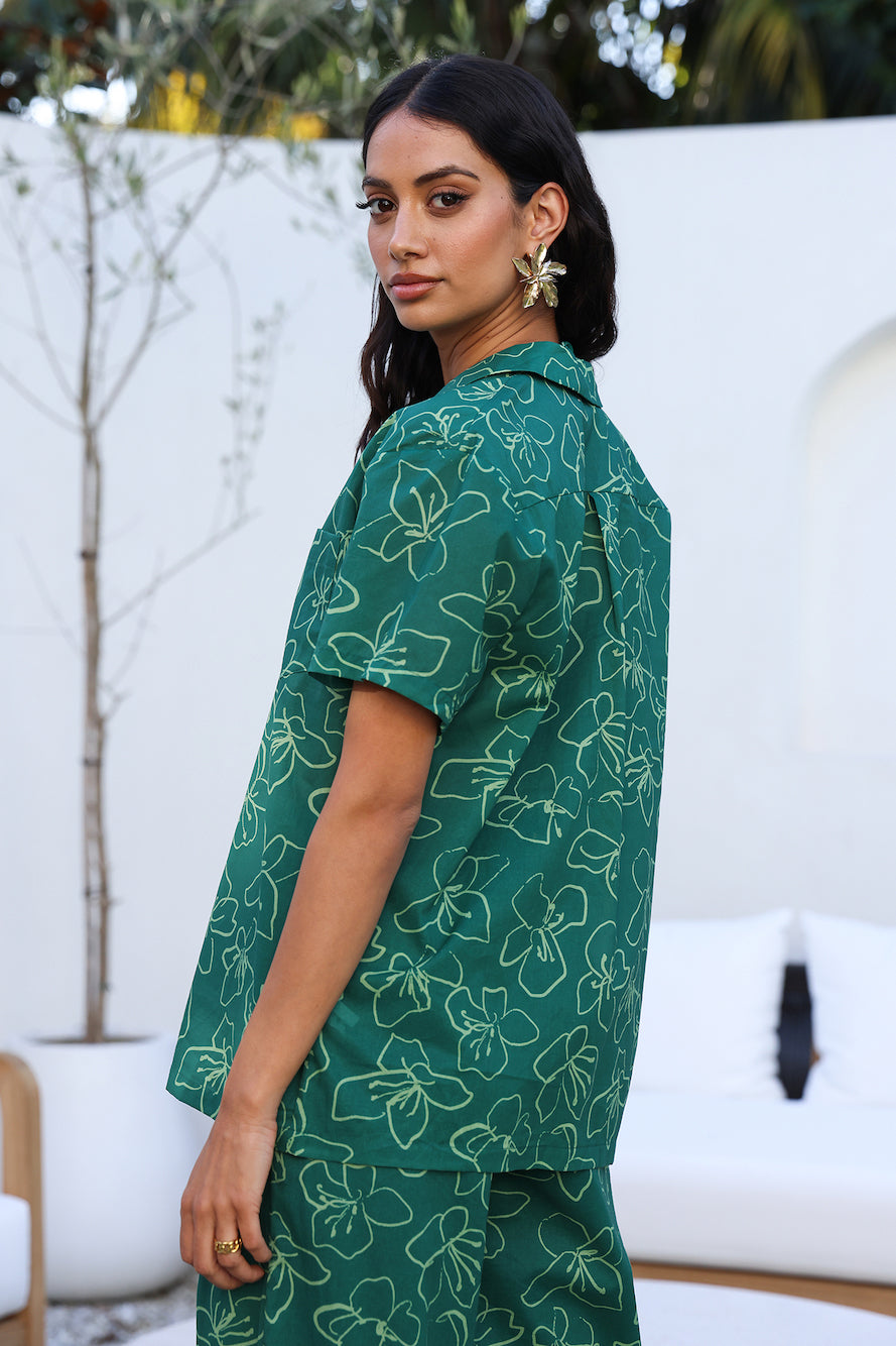 CHARLIE HOLIDAY Lola Shirt Relaxed Floral-Roy Dress