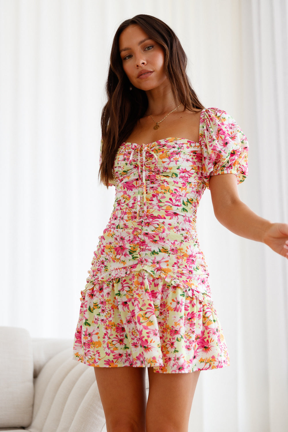 Island Radiance Mini Dress Floral-Roy Dress
