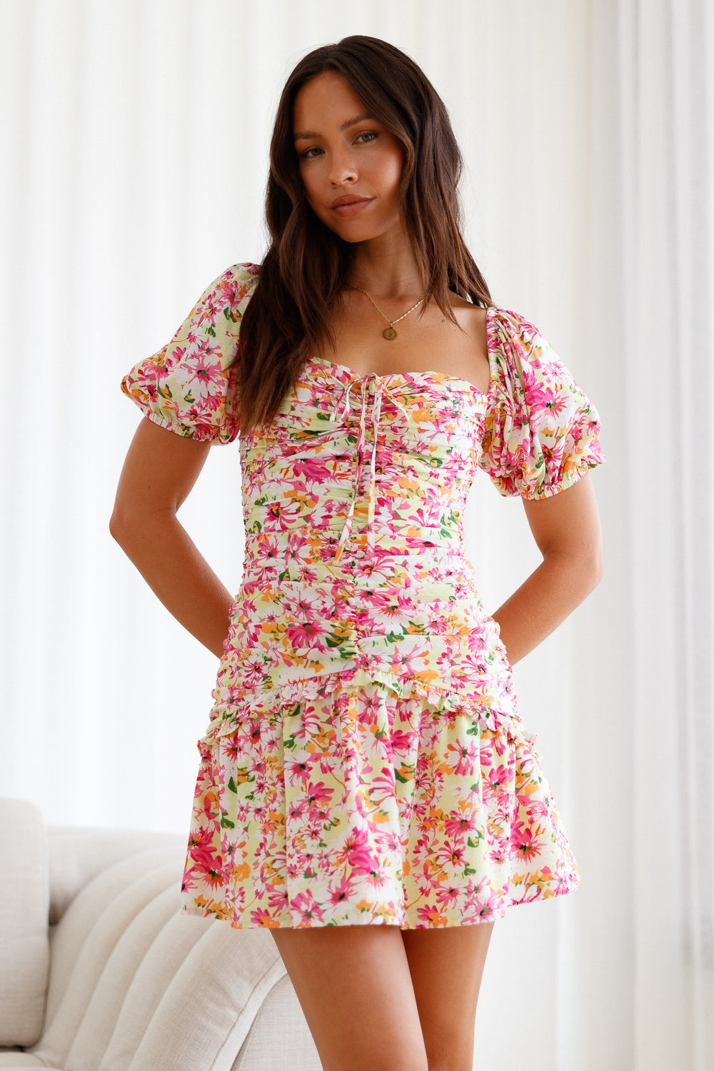 Island Radiance Mini Dress Floral-Roy Dress