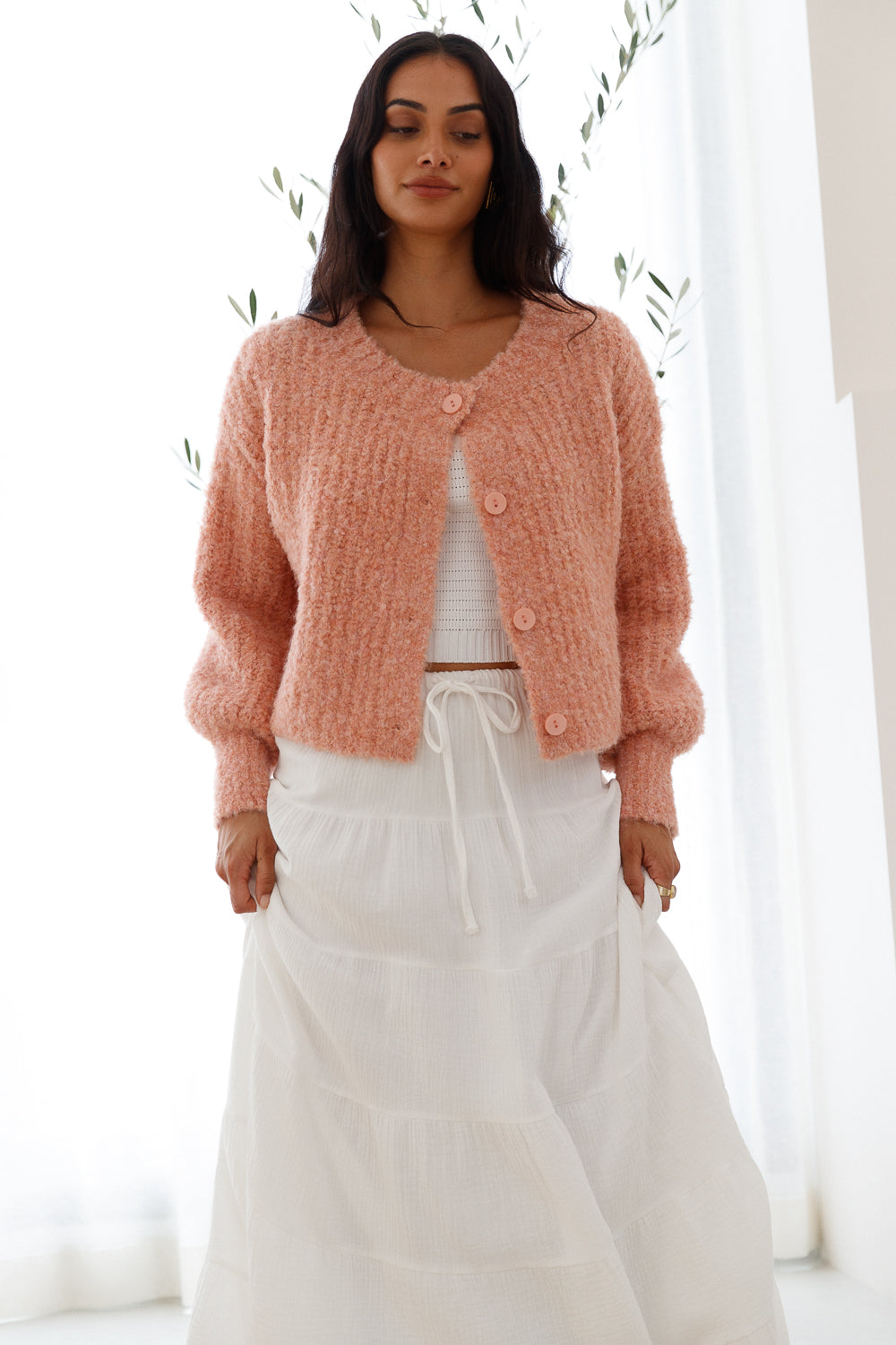 Ice Queen Knit Cardigan Pink-Roy Dress