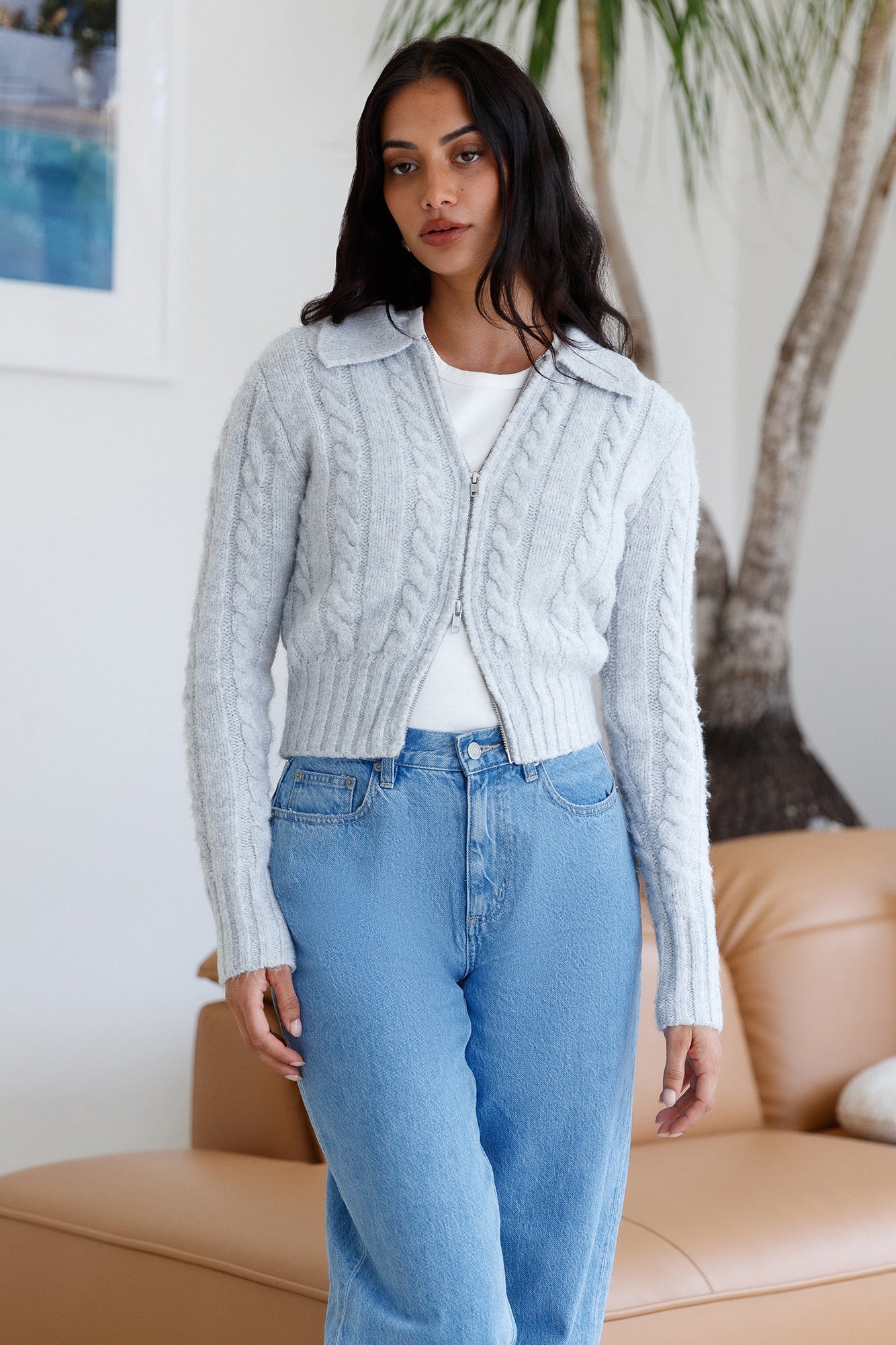 Winter Bliss Knit Cardigan Grey-Roy Dress