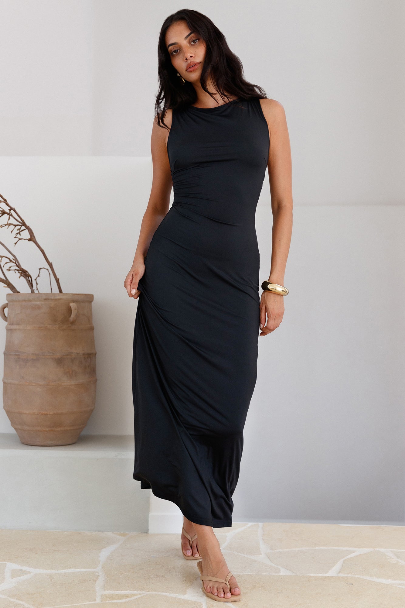 Alanna Maxi Dress Black-Roy Dress