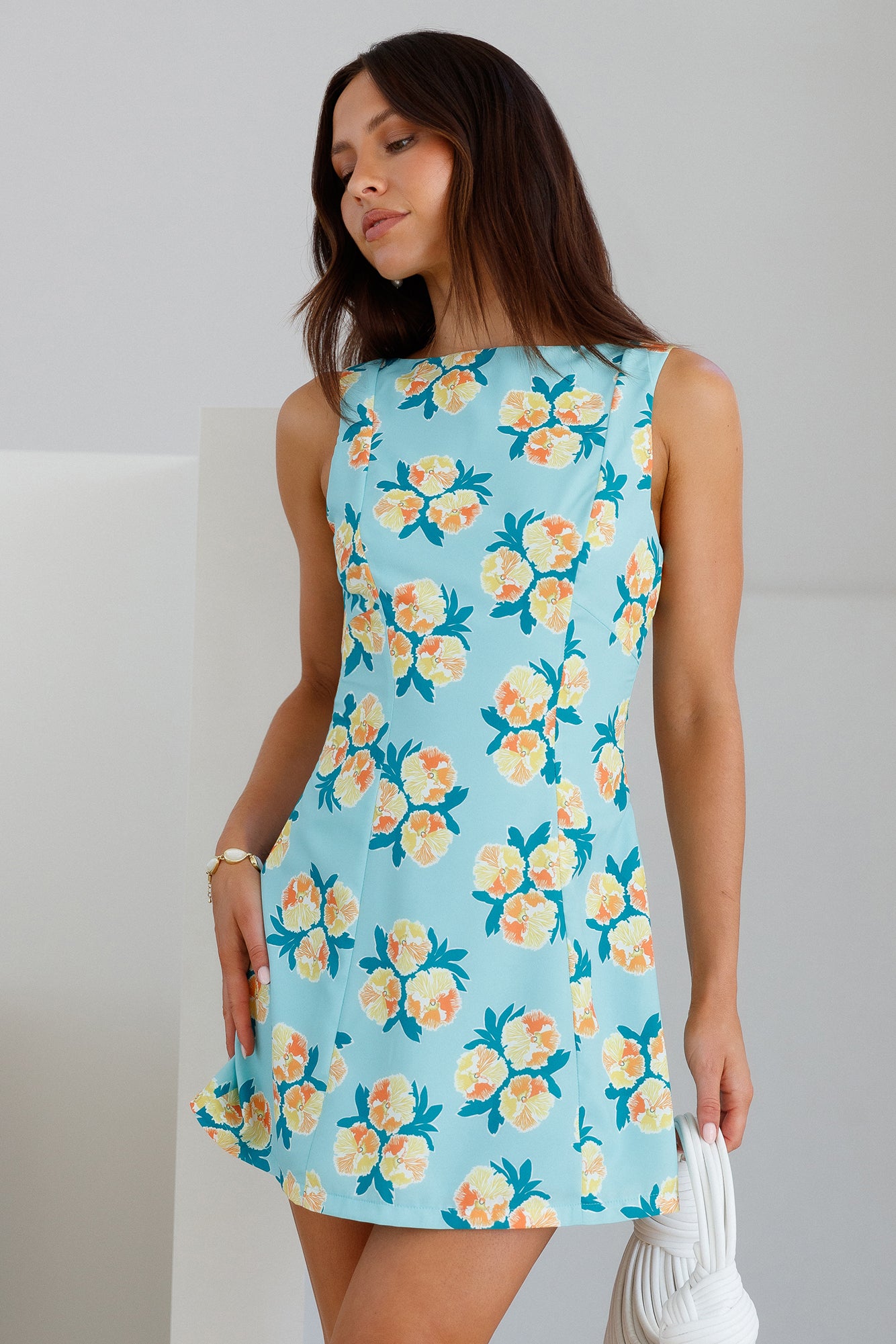 July Mini Dress Blue-Roy Dress