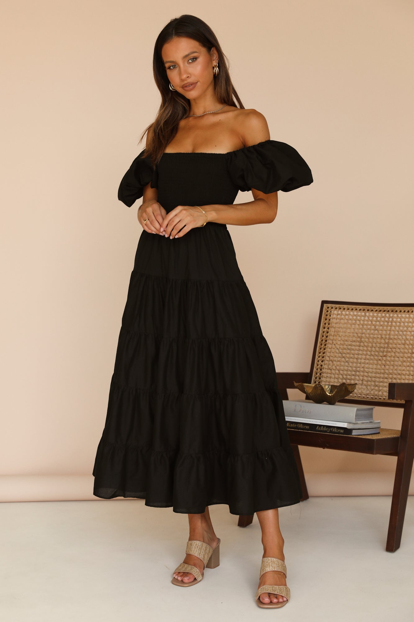 Adela Maxi Dress Black-Roy Dress