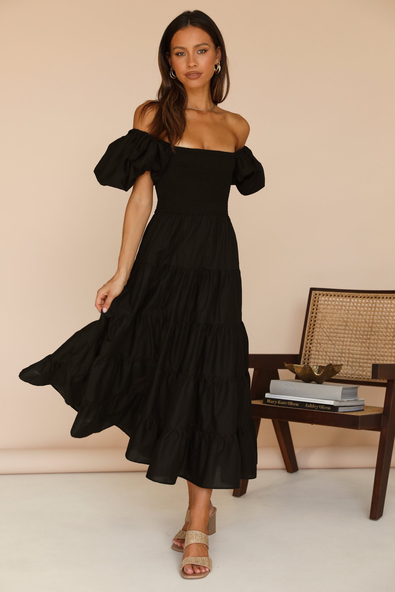 Adela Maxi Dress Black-Roy Dress