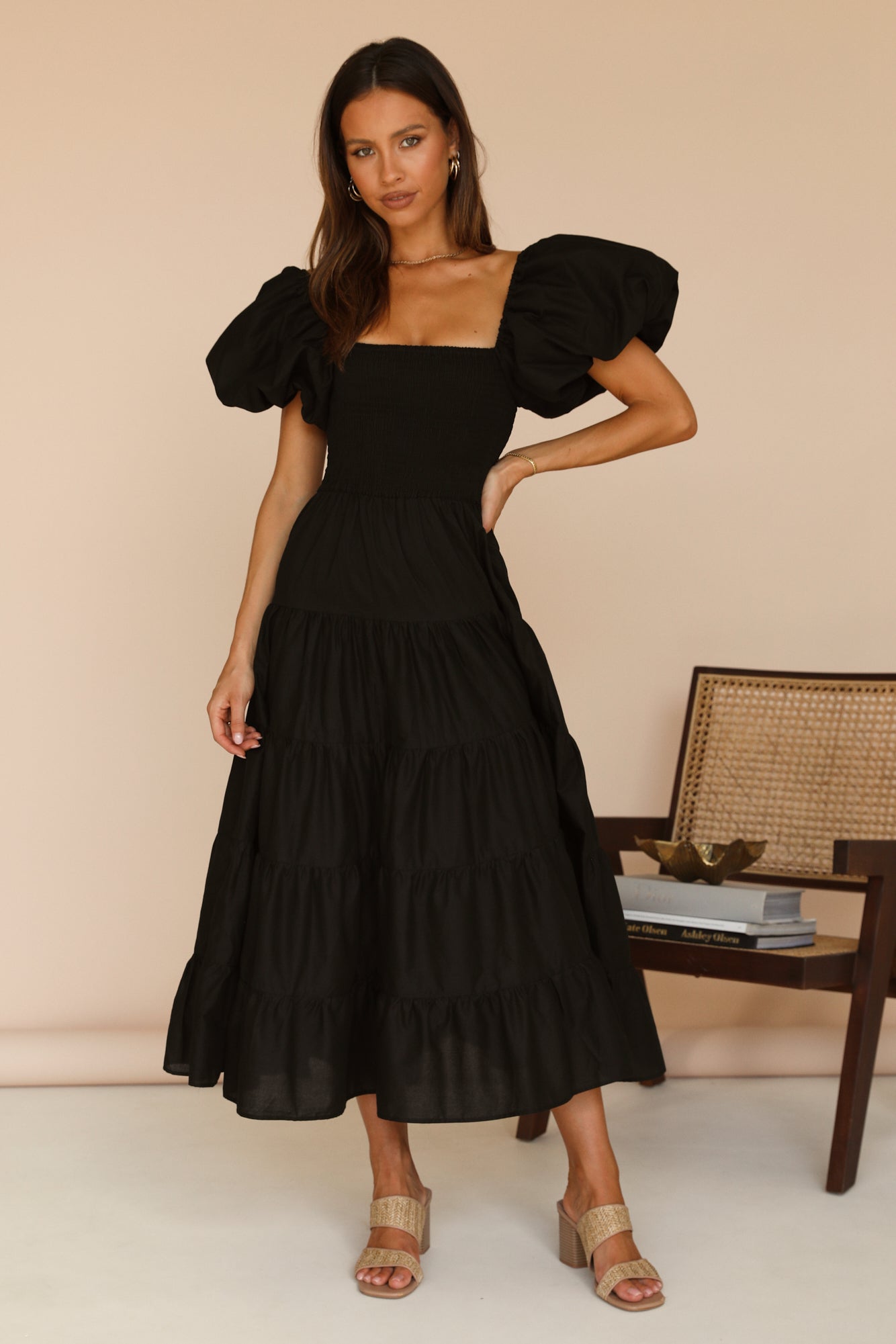 Adela Maxi Dress Black-Roy Dress