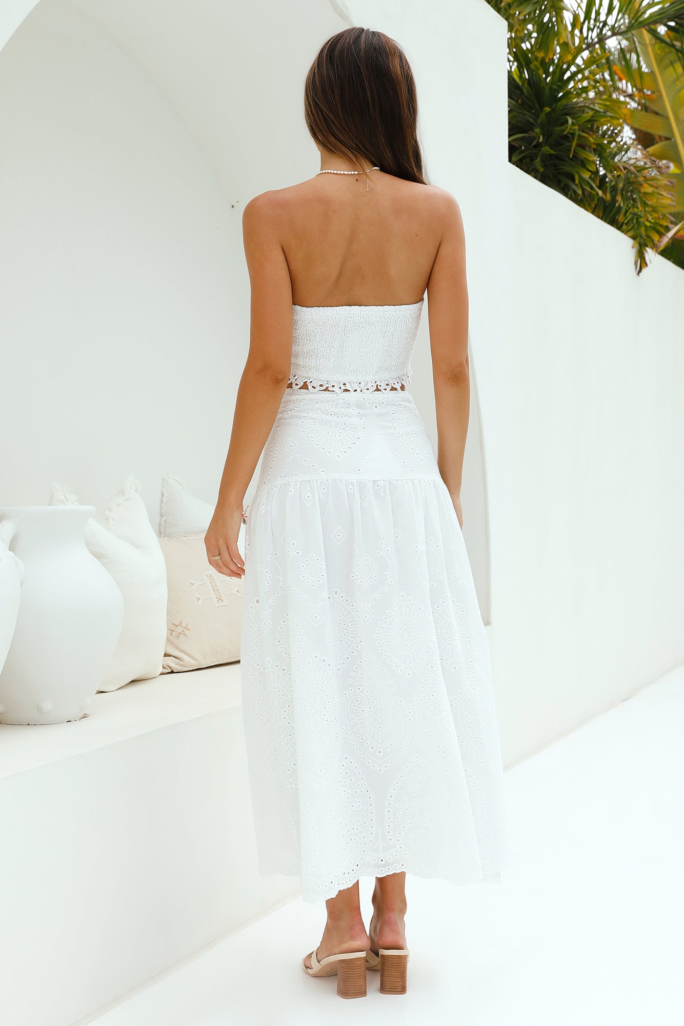 Enjoy Daylight Maxi Skirt White-Roy Dress