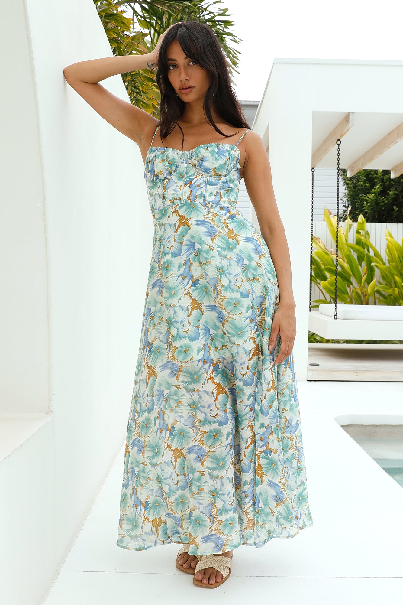 Amazon Adventure Maxi Dress Green-Roy Dress