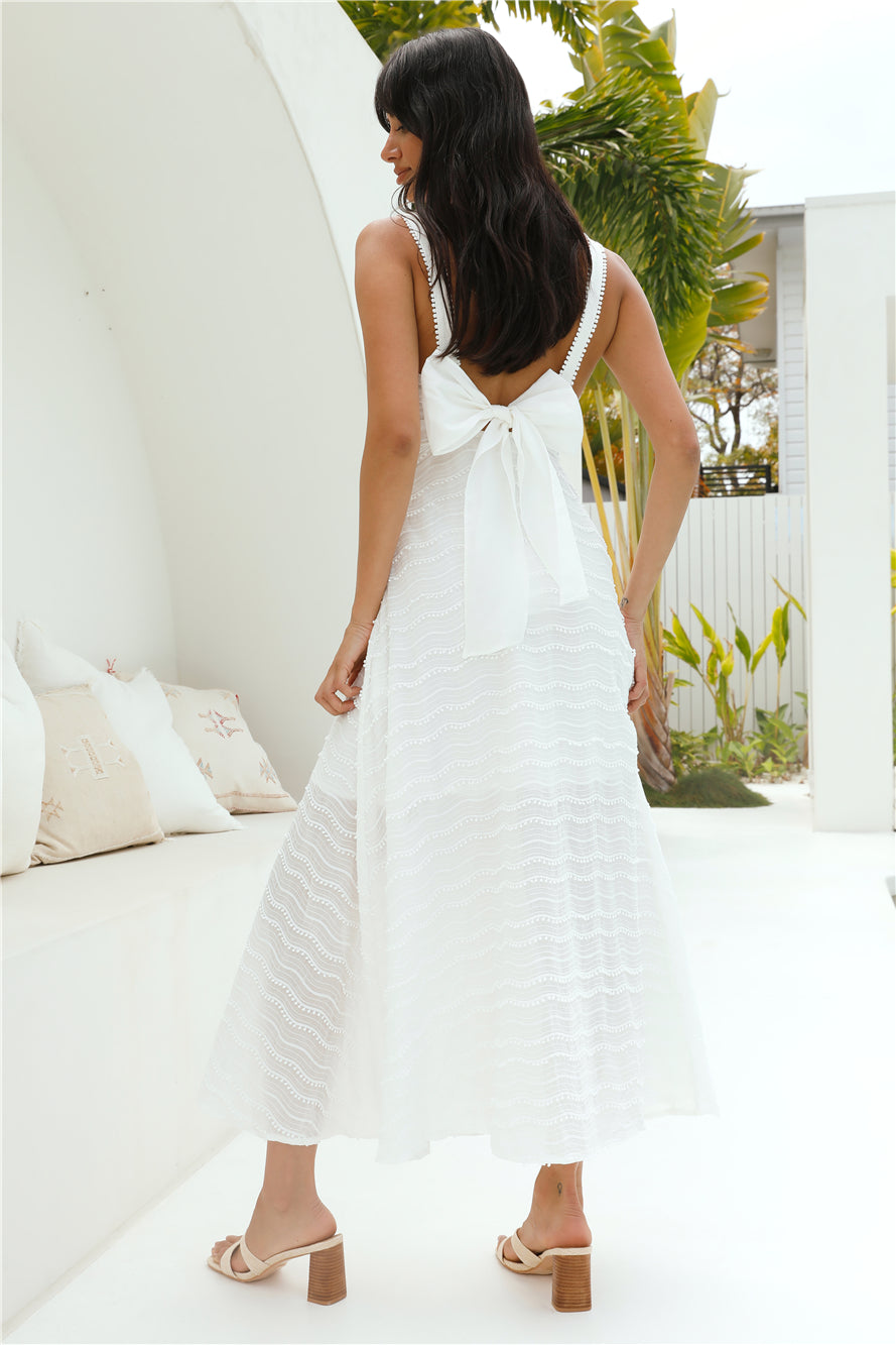 Speak Of Angels Maxi Dress White-Roy Dress