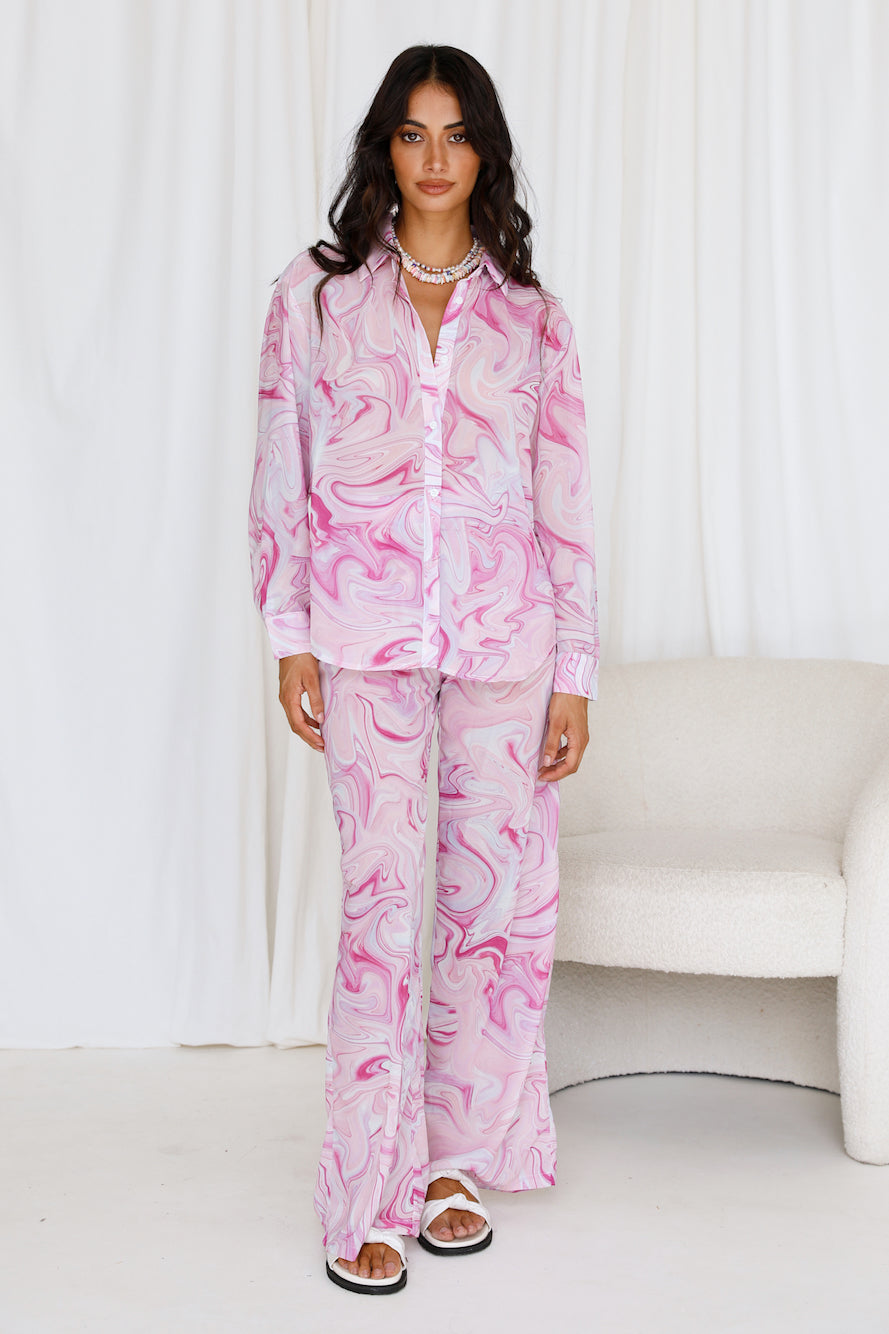 SHE IS US Etoile Shirt Pink-Roy Dress