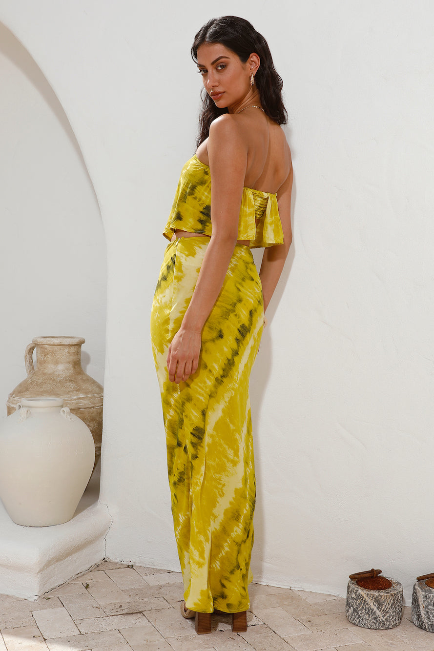 LE SALTY Ava Strapless Cami Golden-Roy Dress