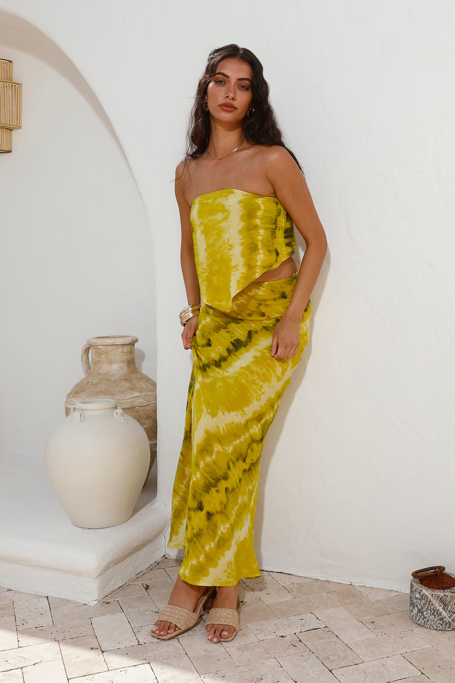 LE SALTY Ava Strapless Cami Golden-Roy Dress