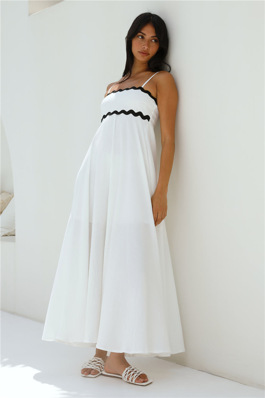 Blowing Away Maxi Dress White-Roy Dress