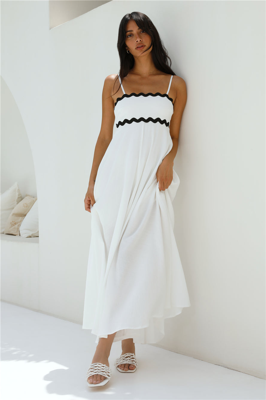 Blowing Away Maxi Dress White-Roy Dress