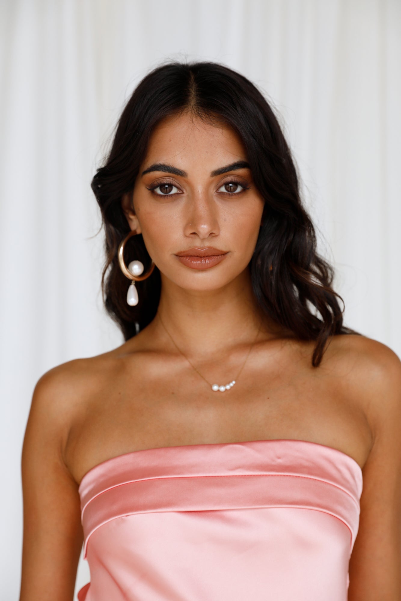 18k Gold Plated In Motion Necklace Gold-Roy Dress