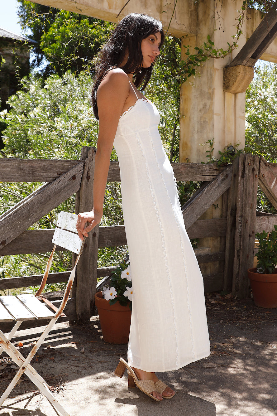 Honeymoon Love Maxi Dress White-Roy Dress