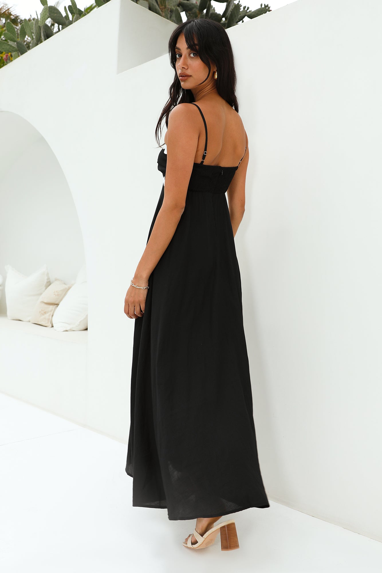 Blowing Away Maxi Dress Black-Roy Dress