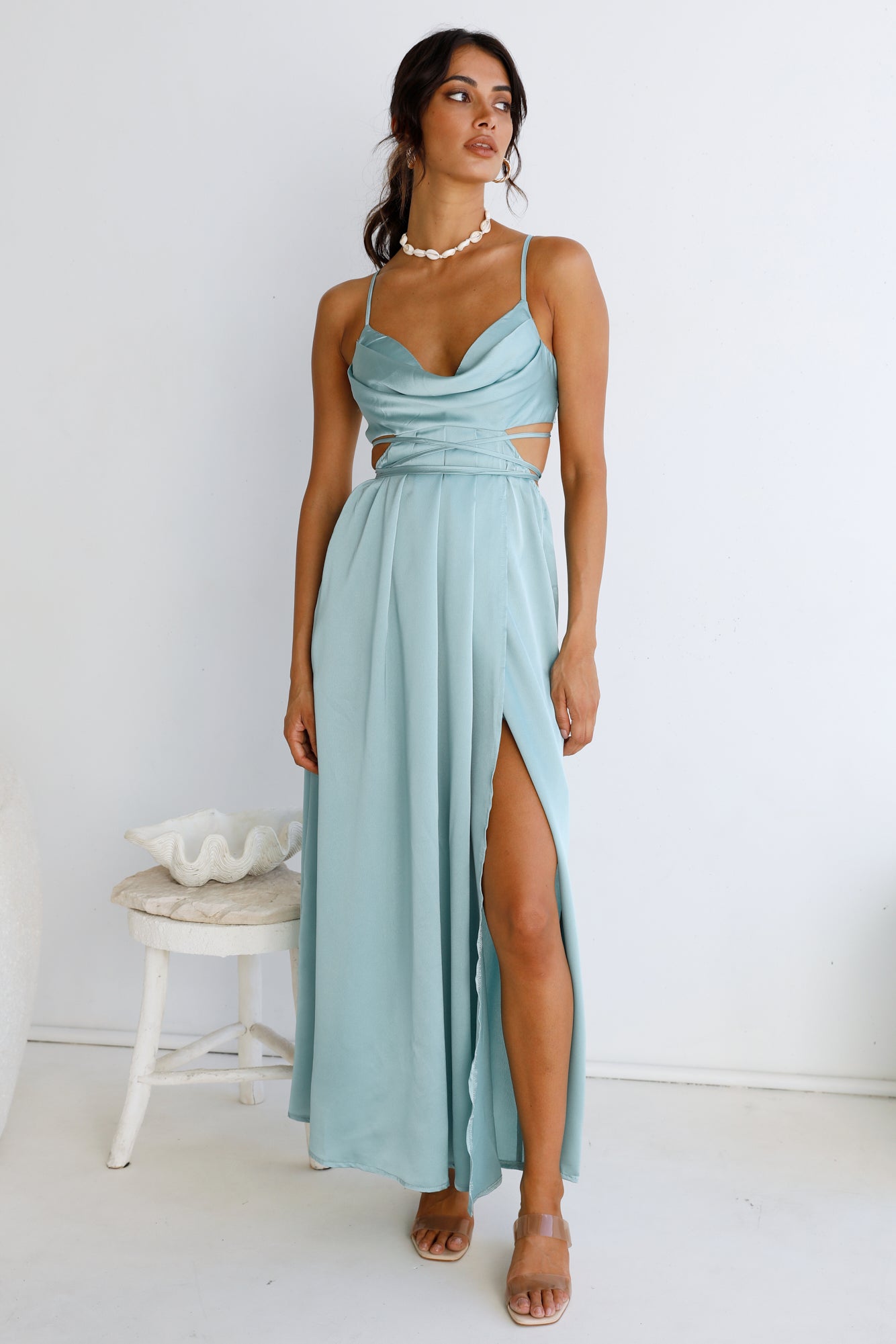Be My Darling Maxi Dress Light Blue-Roy Dress