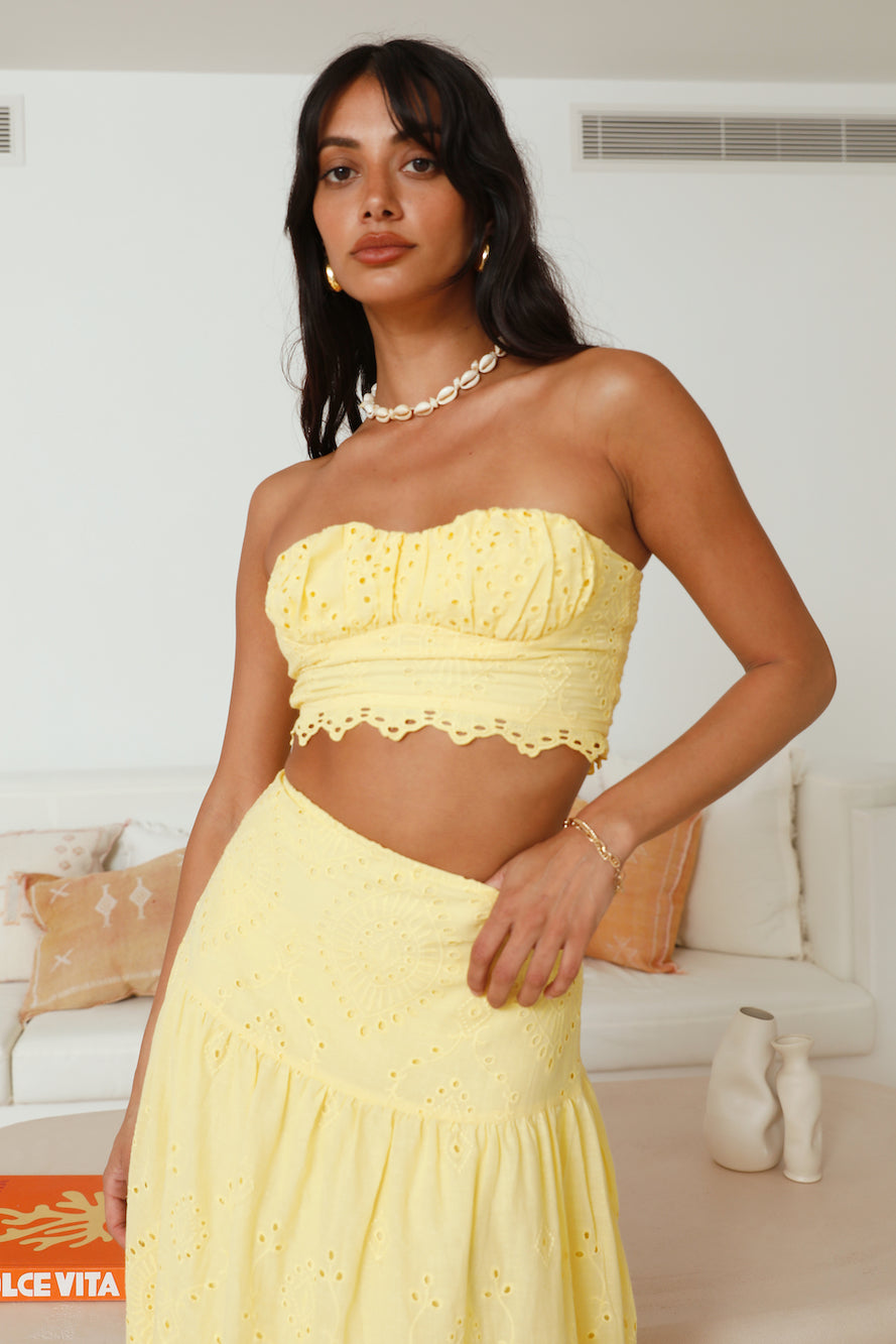 Enjoy Daylight Crop Top Yellow-Roy Dress