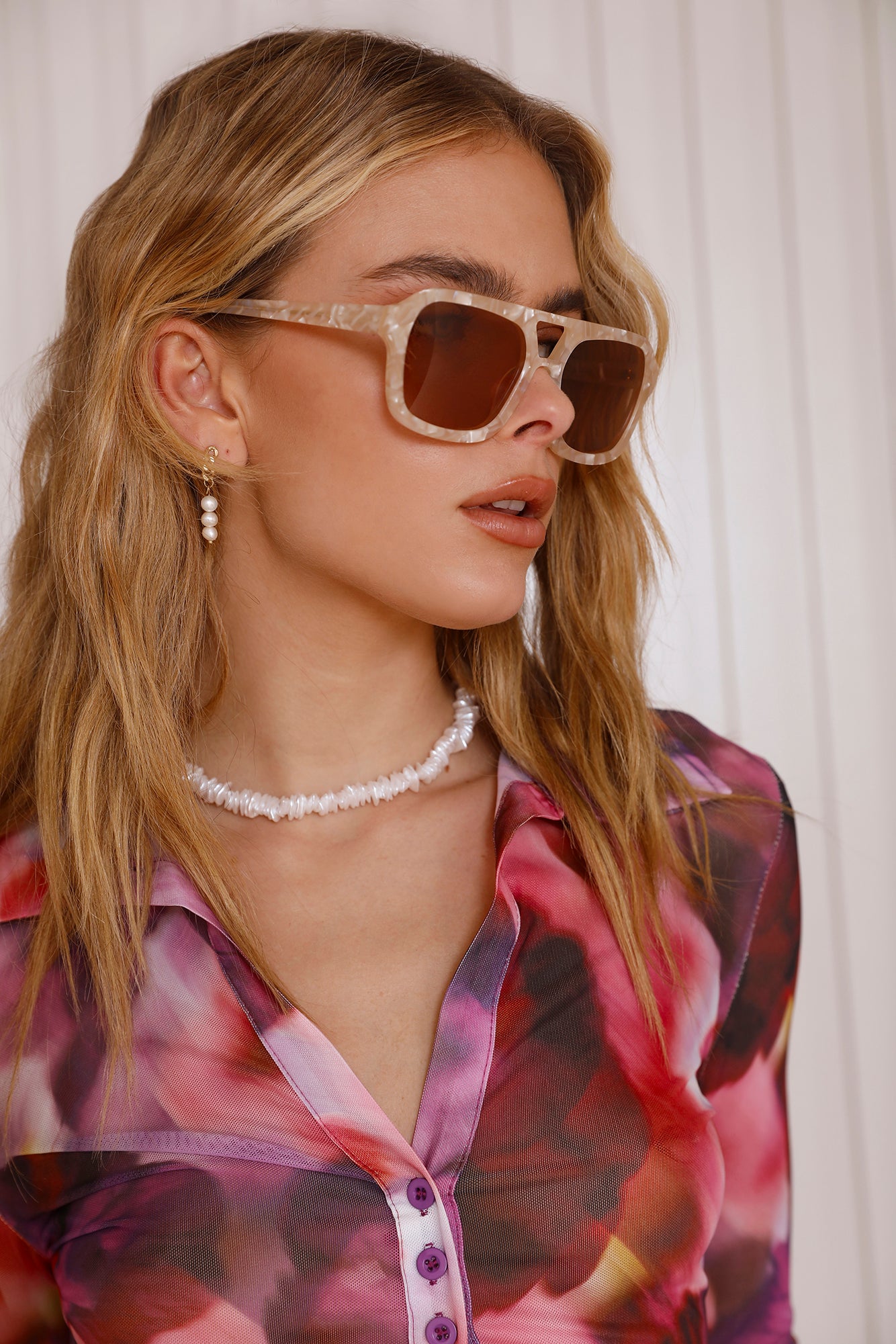 BANBÉ The Lais Sunglasses Pearl Tort Caramel-Roy Dress