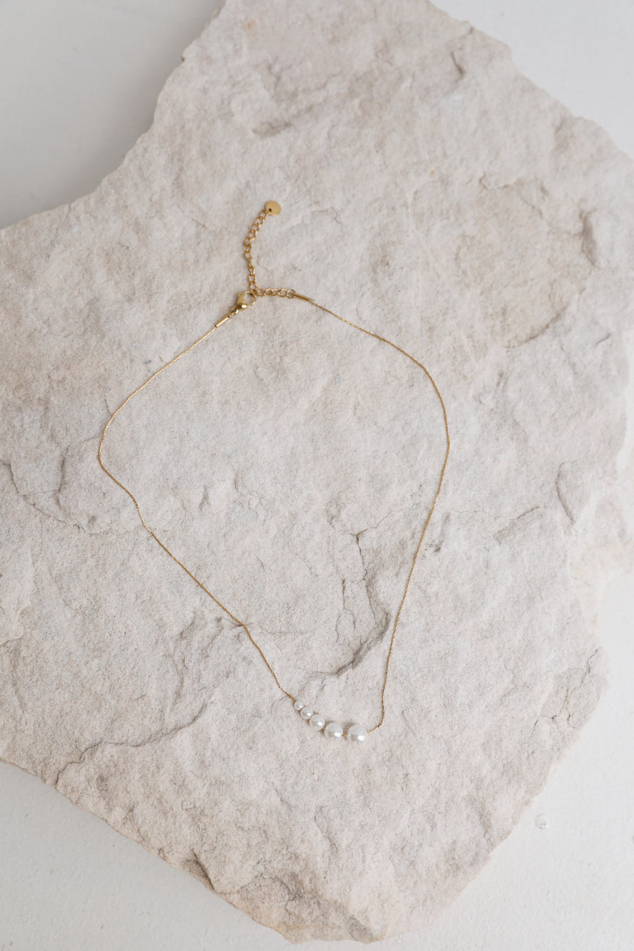 18k Gold Plated In Motion Necklace Gold-Roy Dress