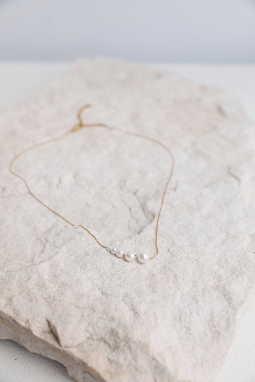 18k Gold Plated In Motion Necklace Gold-Roy Dress