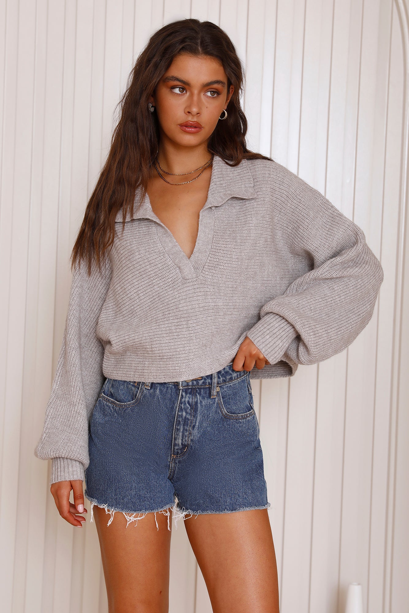 Autumn Feels Knit Grey-Roy Dress