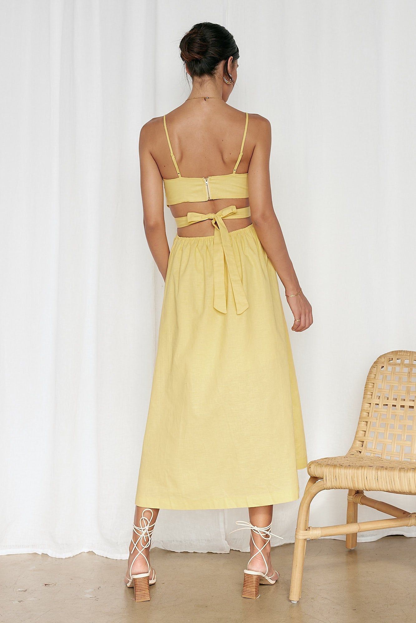 Bon Voyage Maxi Dress Yellow-Roy Dress