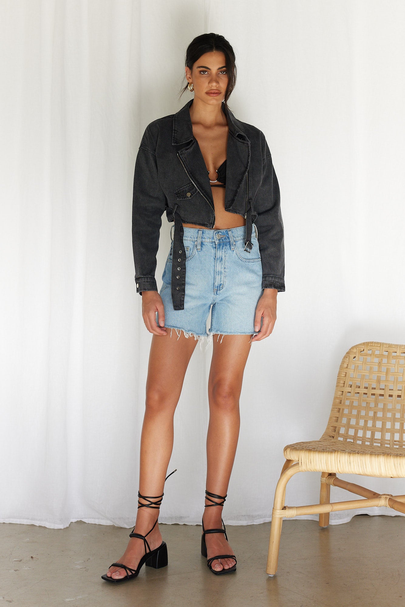 Arena Jacket Black Denim-Roy Dress