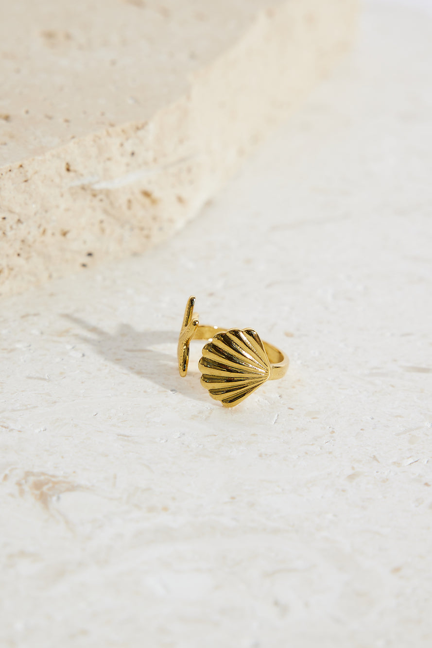18K Gold Plated Ocean Baby Ring Gold-Roy Dress
