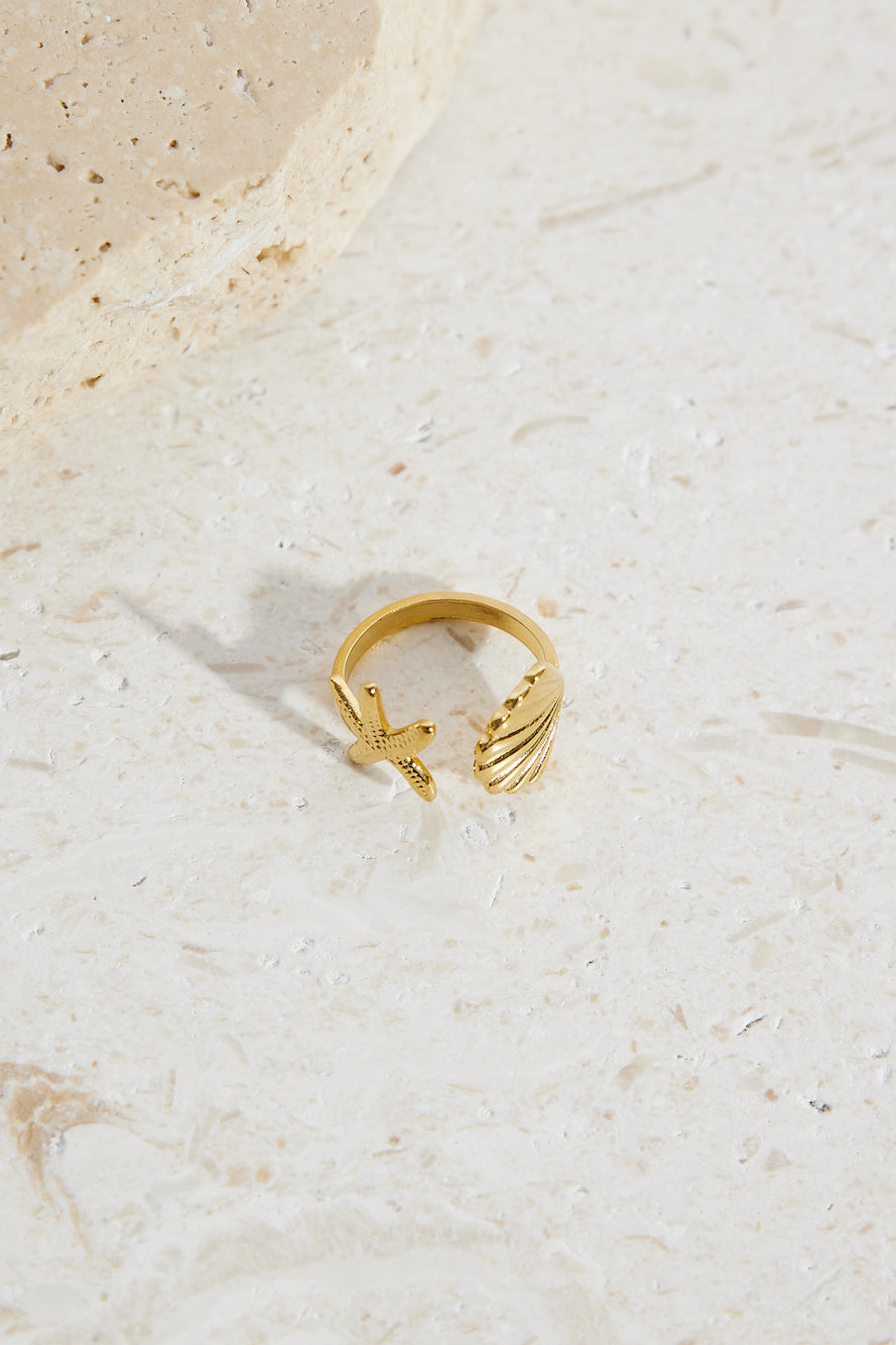 18K Gold Plated Ocean Baby Ring Gold-Roy Dress
