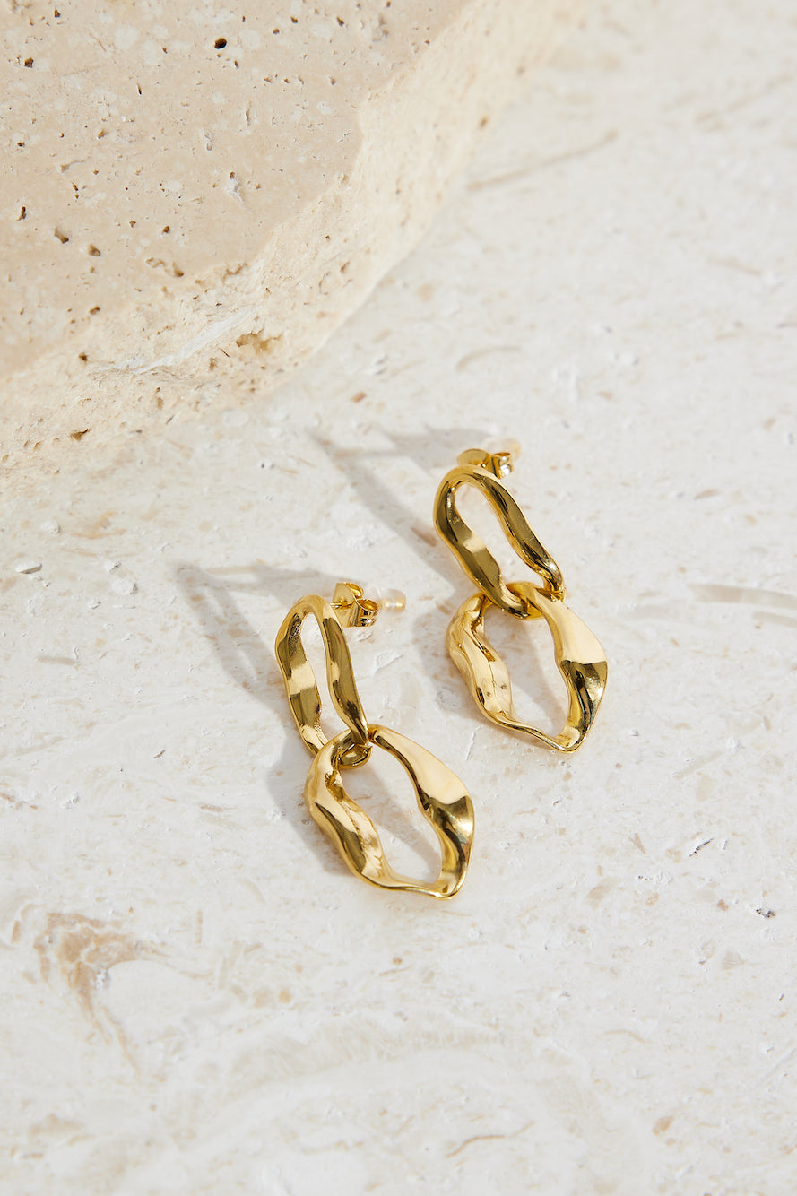 18k Gold Plated Everyone Wants Earrings Gold-Roy Dress