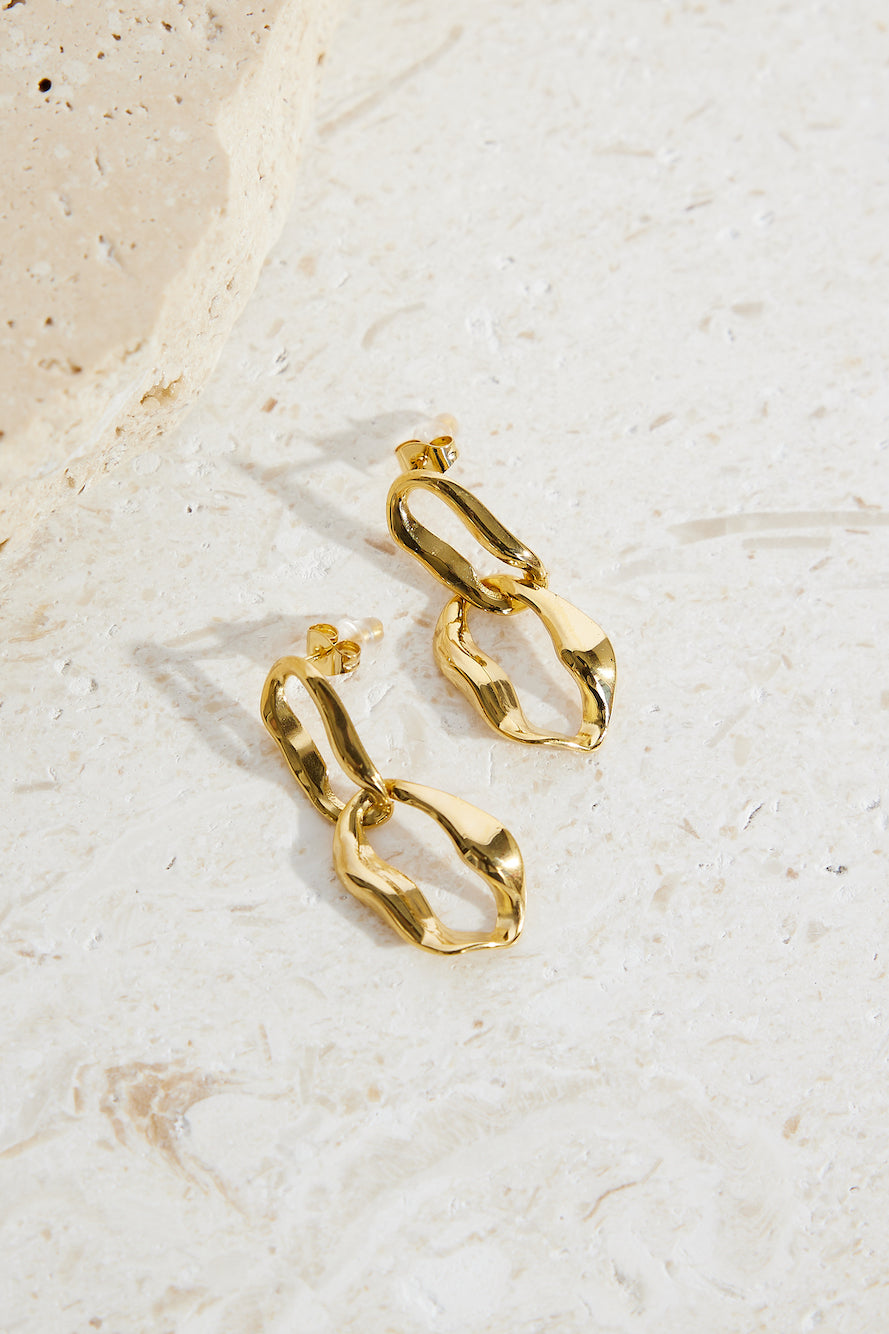 18k Gold Plated Everyone Wants Earrings Gold-Roy Dress