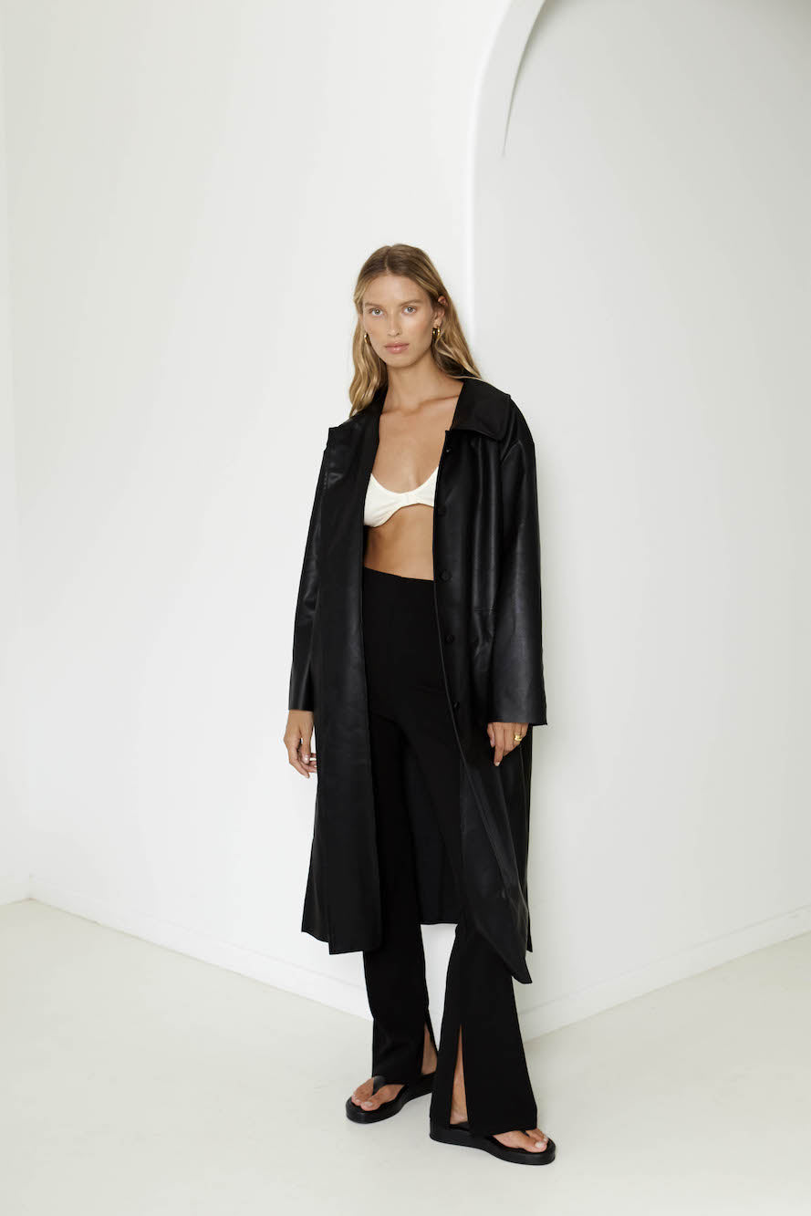 SNDYS Haven Trench Coat Black-Roy Dress