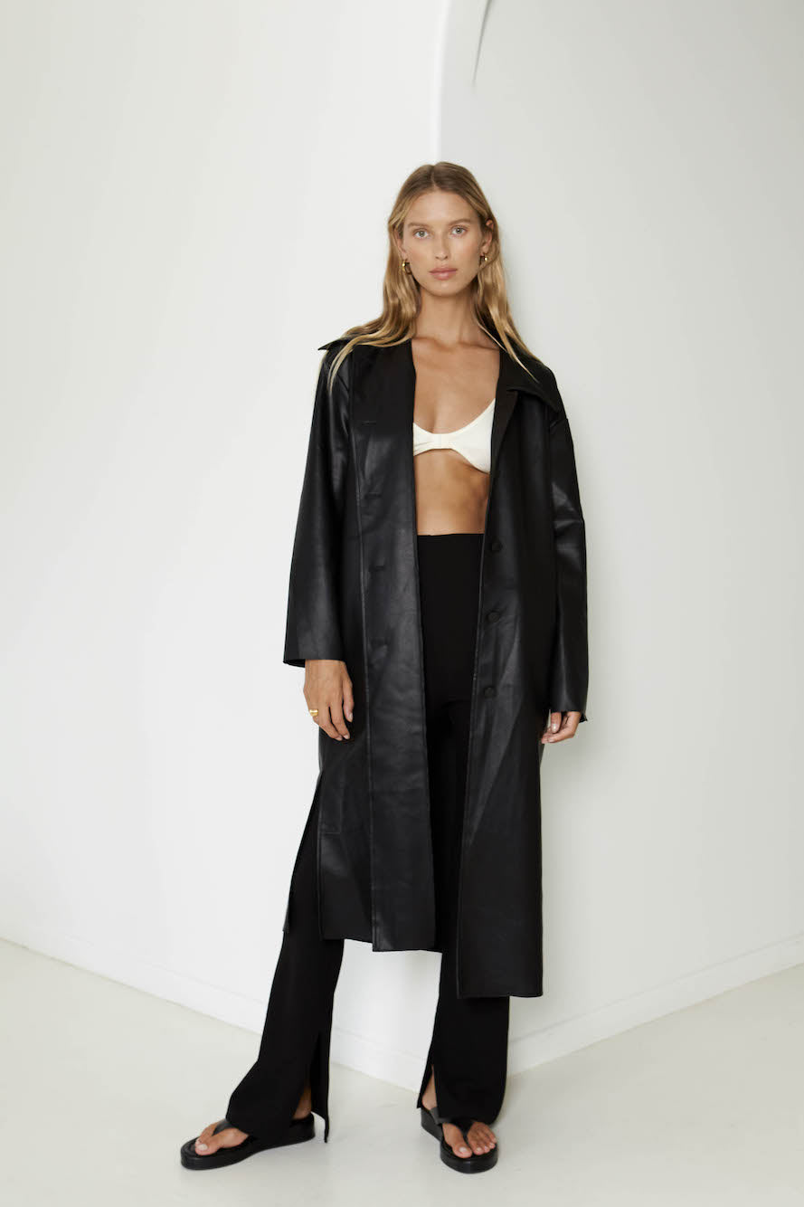 SNDYS Haven Trench Coat Black-Roy Dress