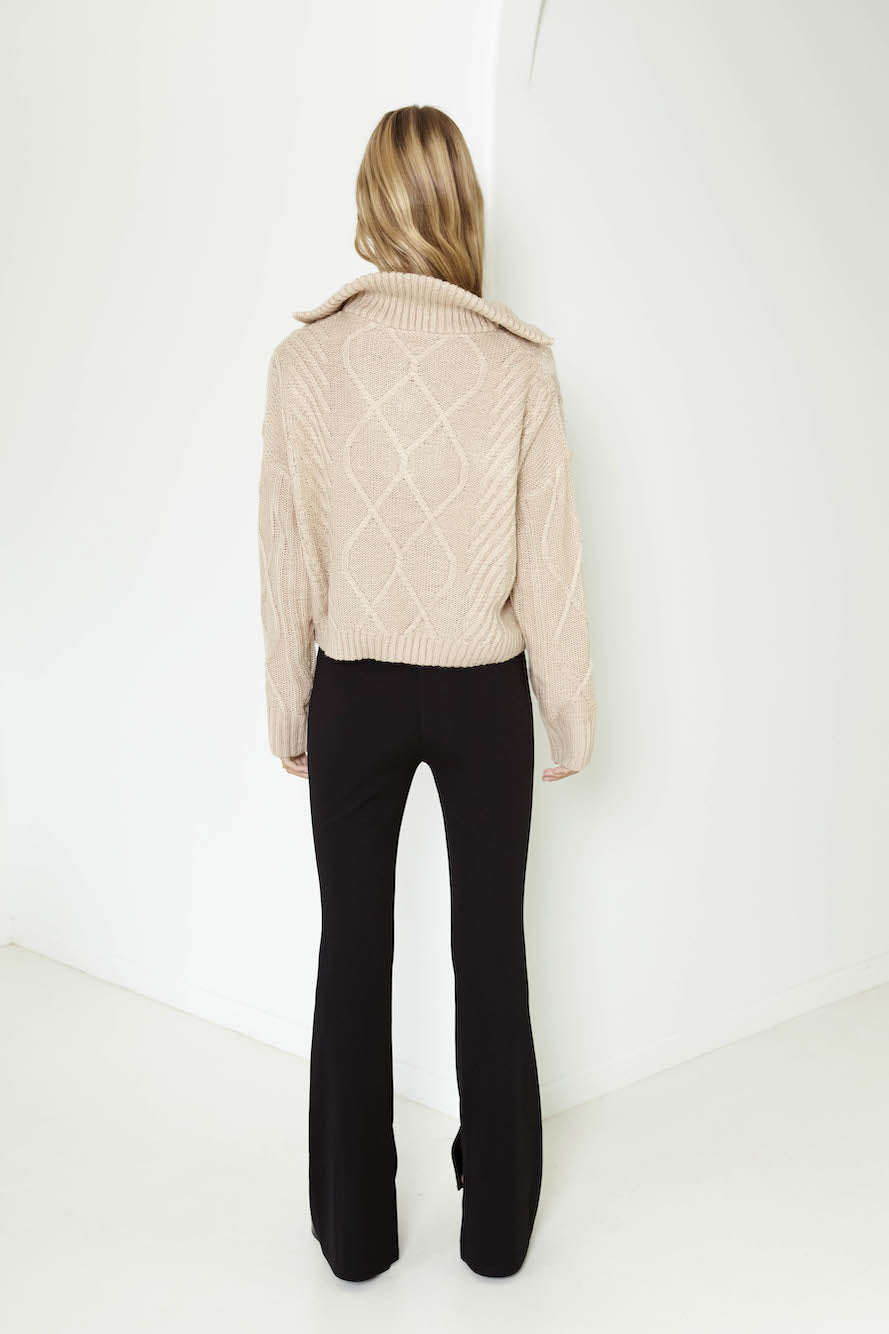 SNDYS Jax Crop Jumper Beige-Roy Dress