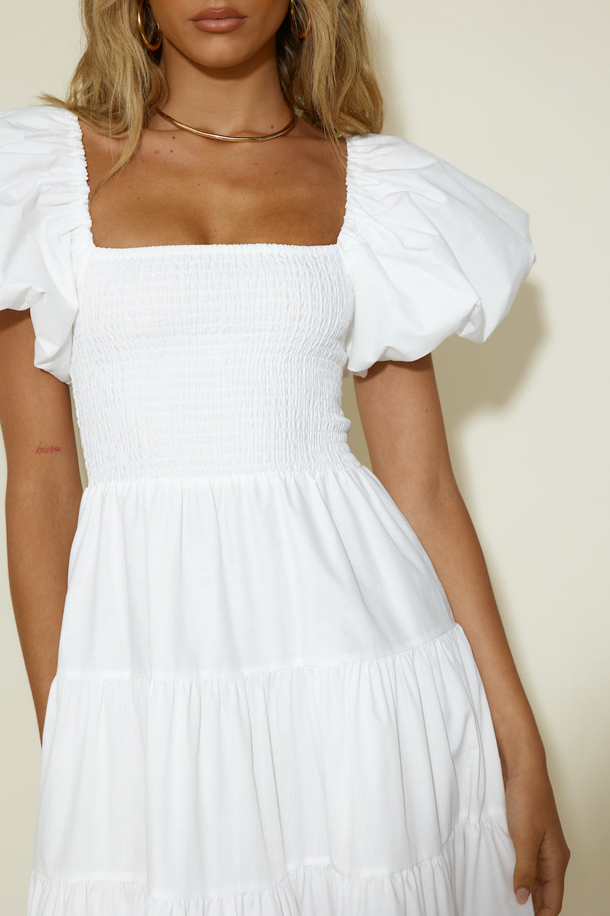 Adela Maxi Dress White-Roy Dress