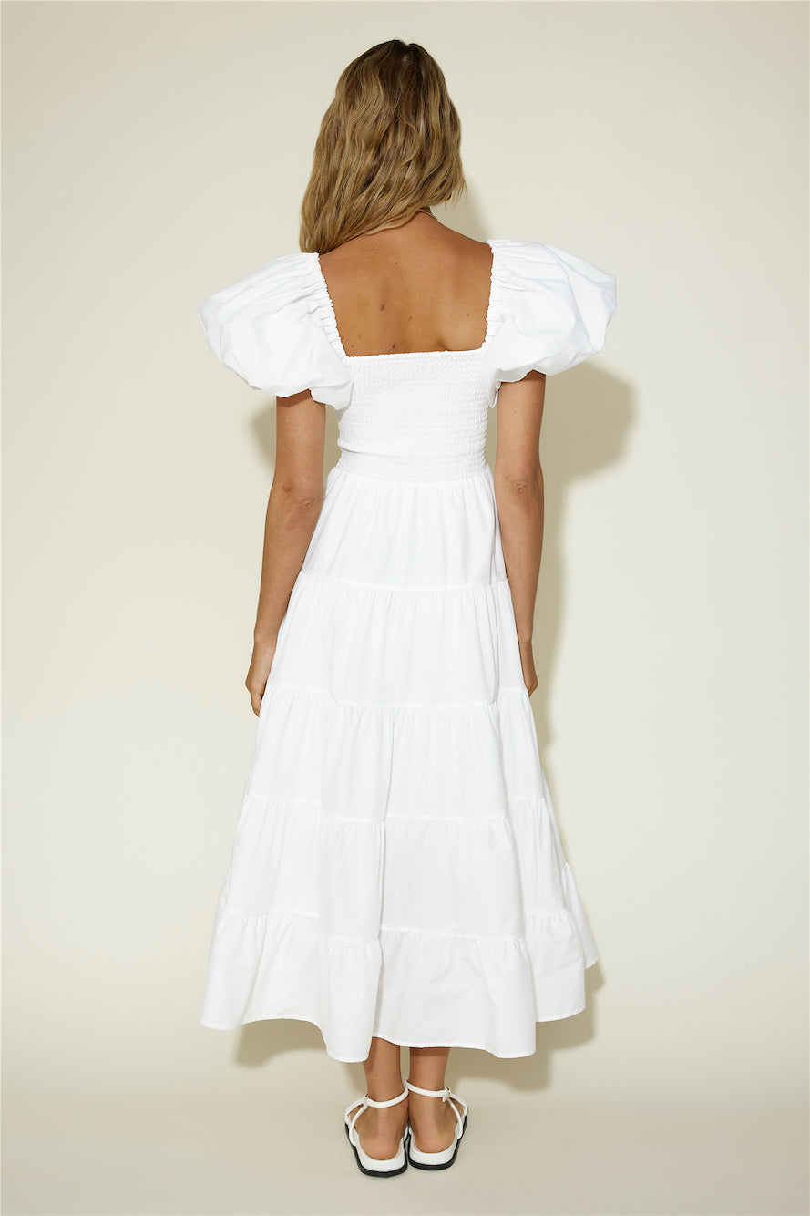 Adela Maxi Dress White-Roy Dress