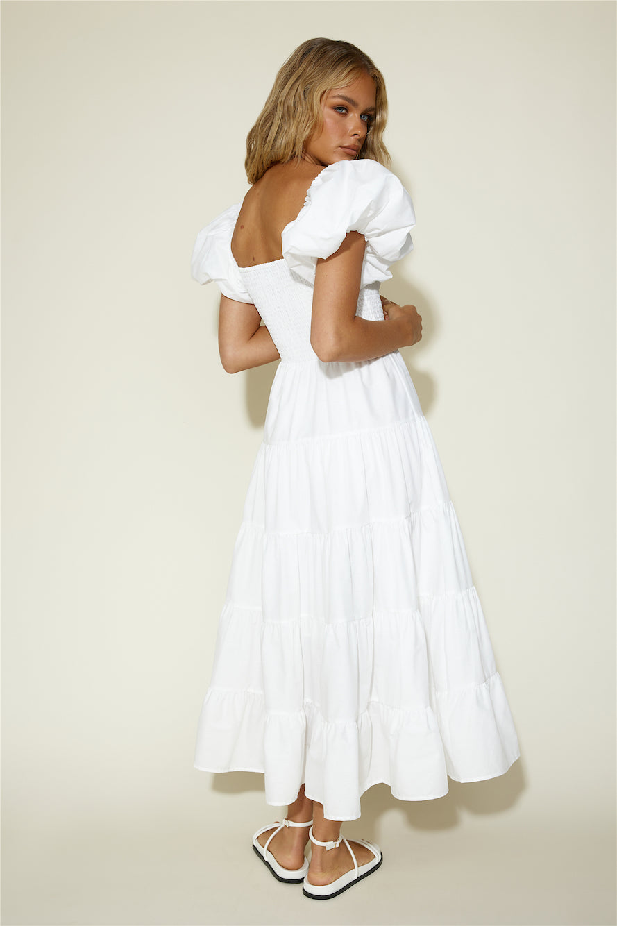 Adela Maxi Dress White-Roy Dress