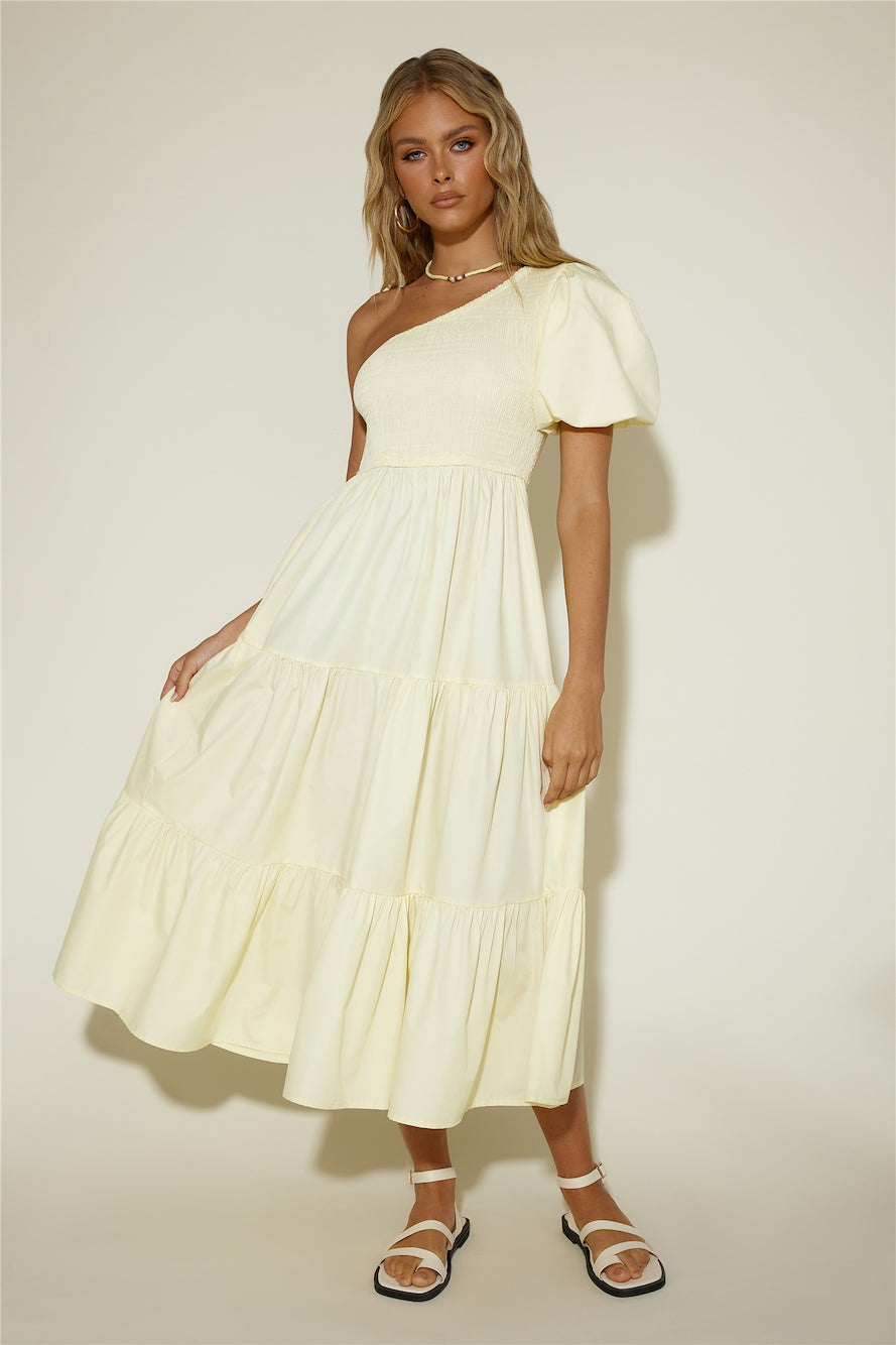 Strawberry Daiquiri Maxi Dress Yellow-Roy Dress