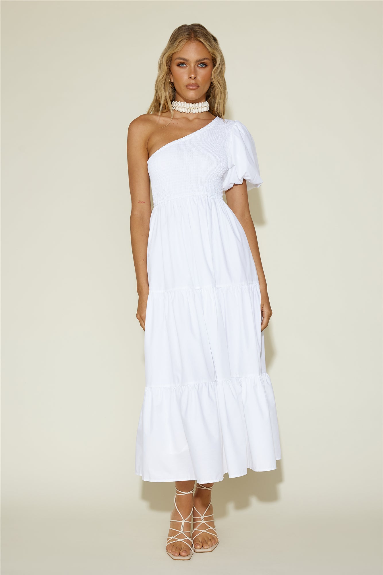 Strawberry Daiquiri Maxi Dress White-Roy Dress