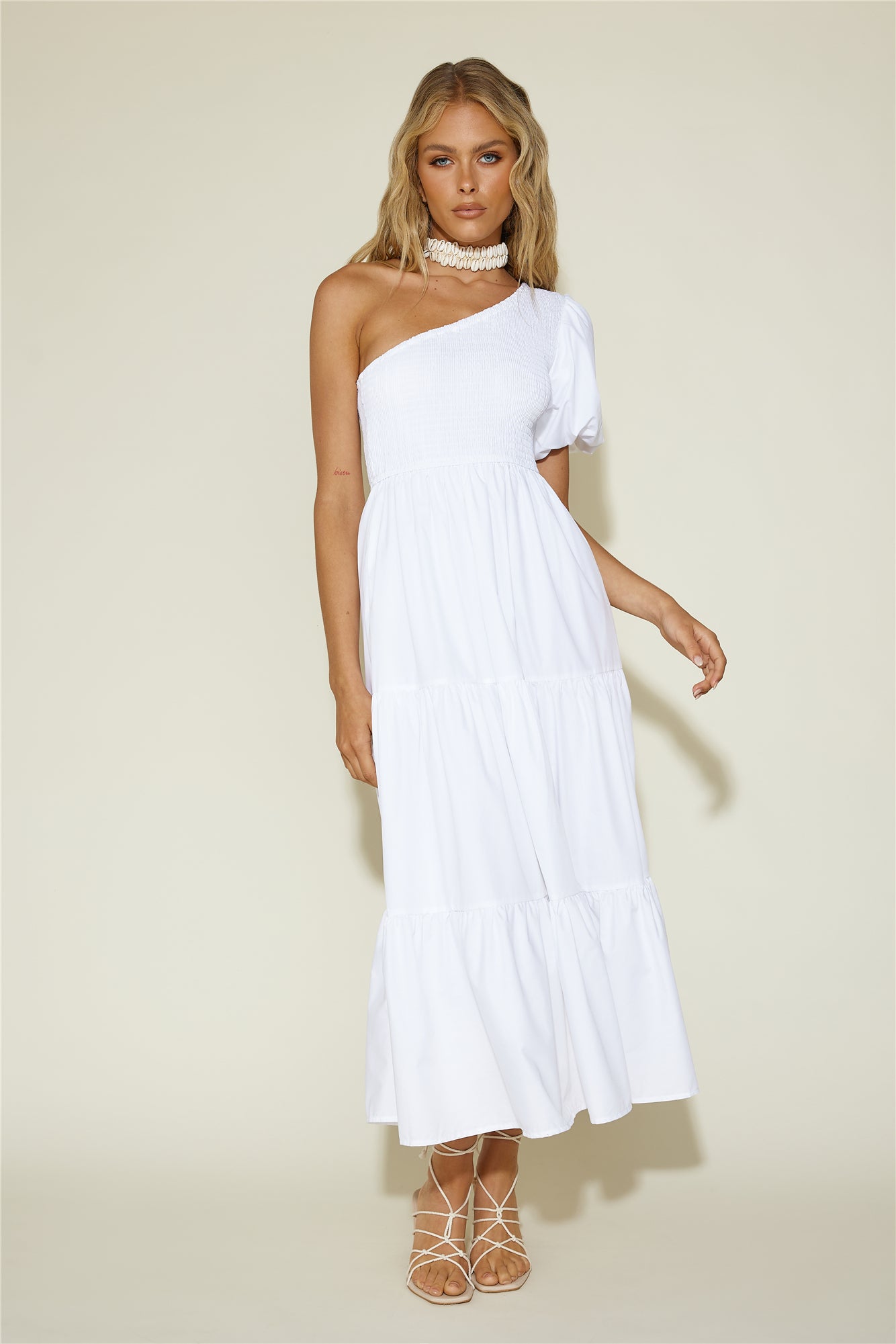 Strawberry Daiquiri Maxi Dress White-Roy Dress