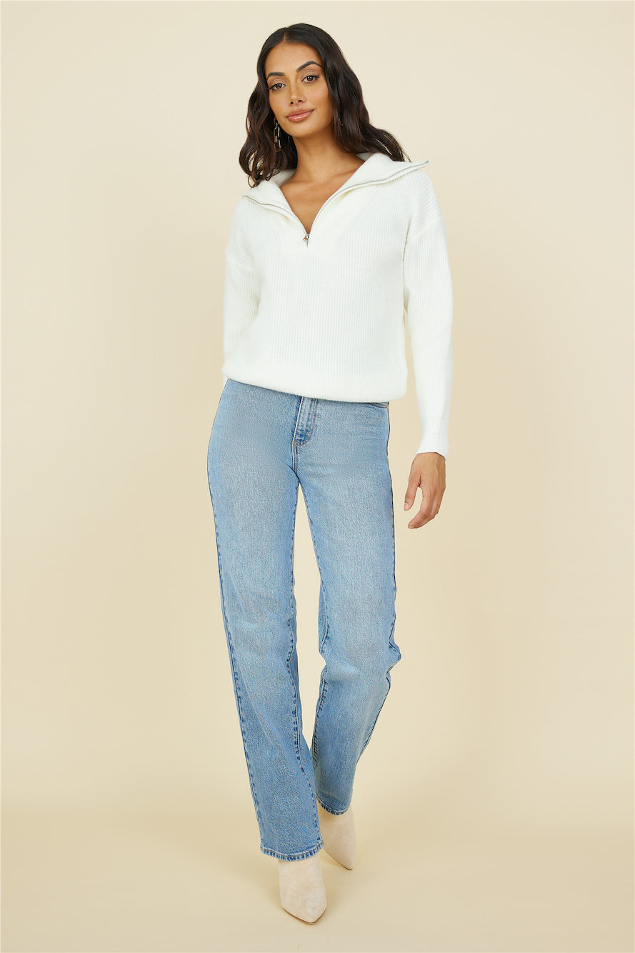 Forever More Knit White-Roy Dress