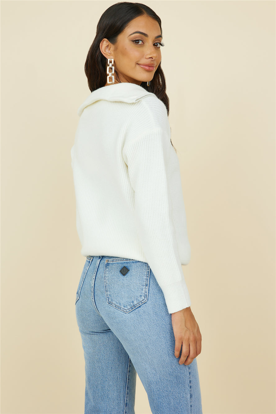 Forever More Knit White-Roy Dress