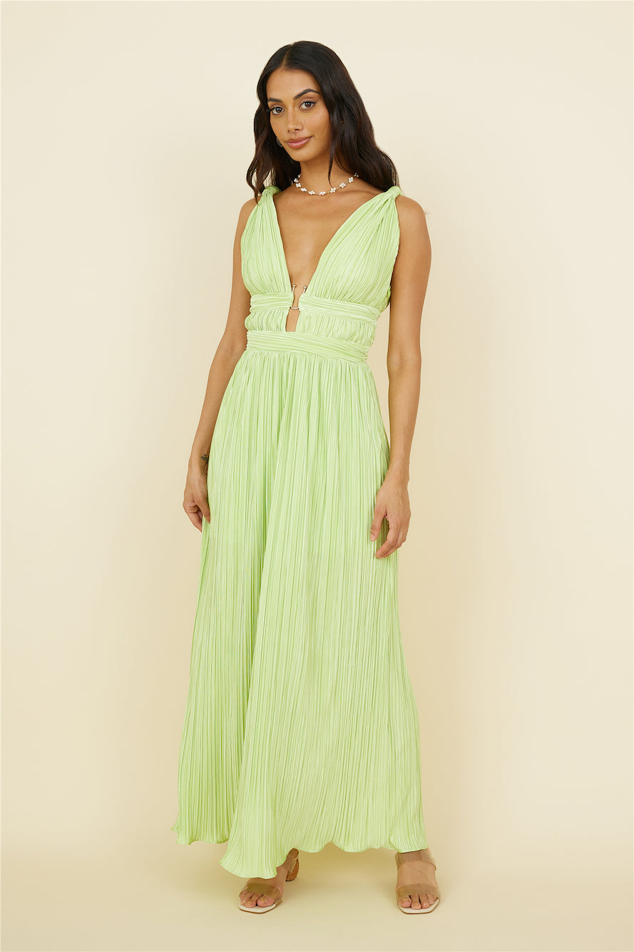 Jupiter Calling Maxi Dress Green-Roy Dress